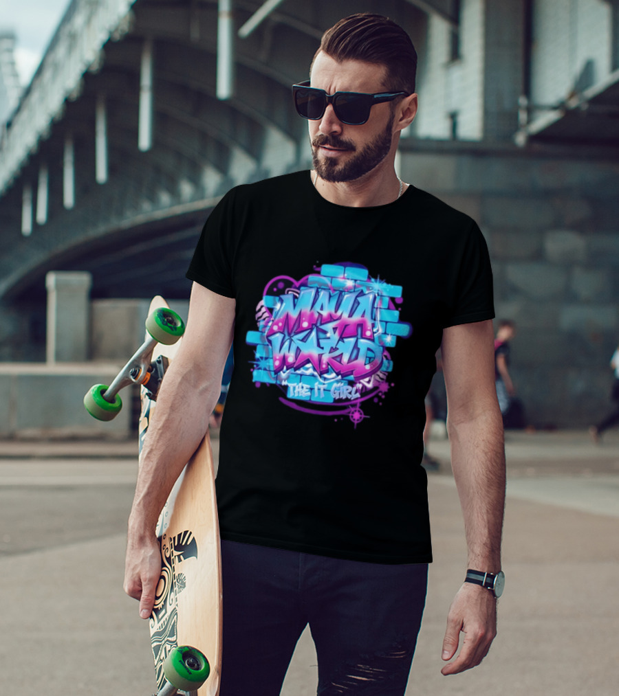 Maya World The IT Girl Vibrant Graffiti T-Shirt