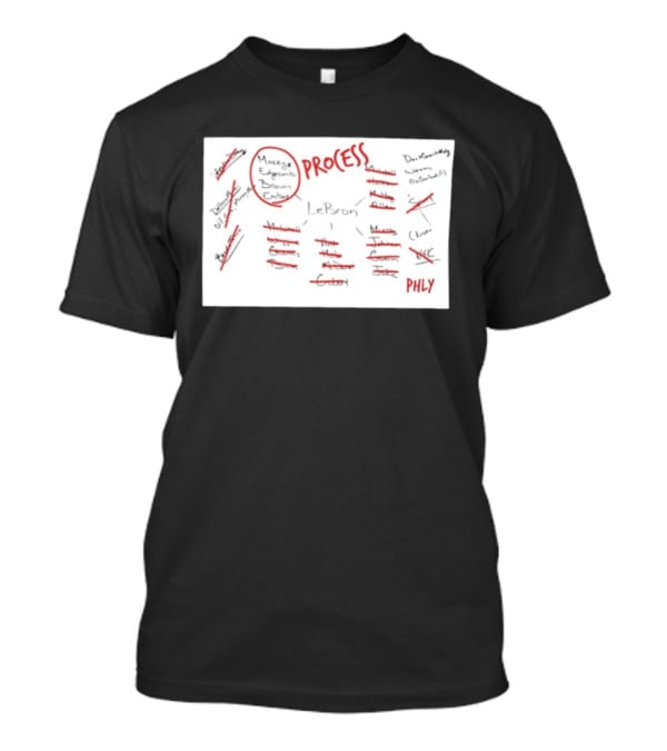 Phly LeBron Process Philadelphia 76ers Strategy Diagram T-Shirt