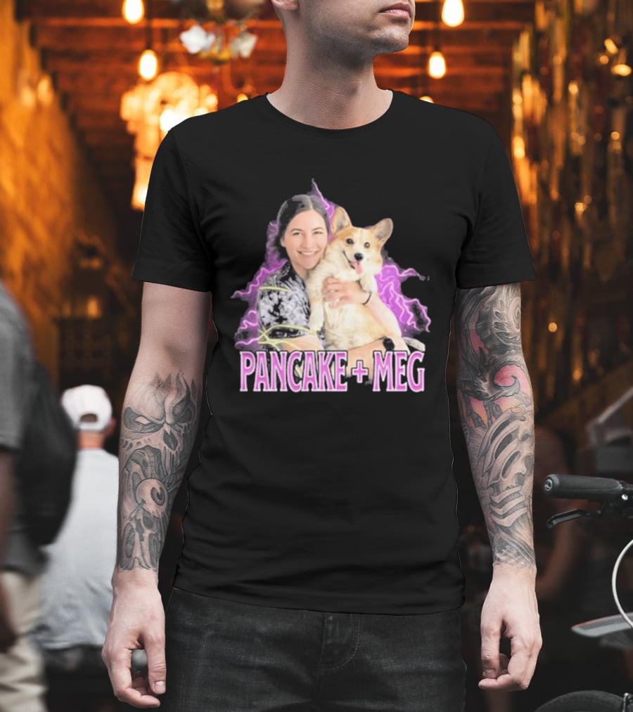 Pancake + Meg Electric Purple Corgi Hug T-Shirt