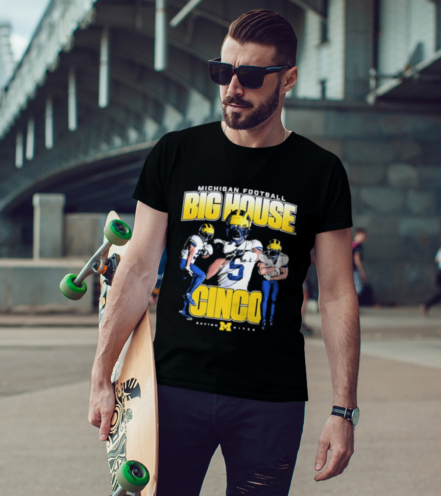 Michigan Wolverines Football Big House Cinco Savion Hiter T-Shirt