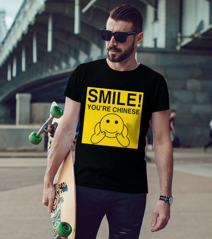 SMILE You're Chinese Sticker Emoticon Sign Yellow T-Shirt