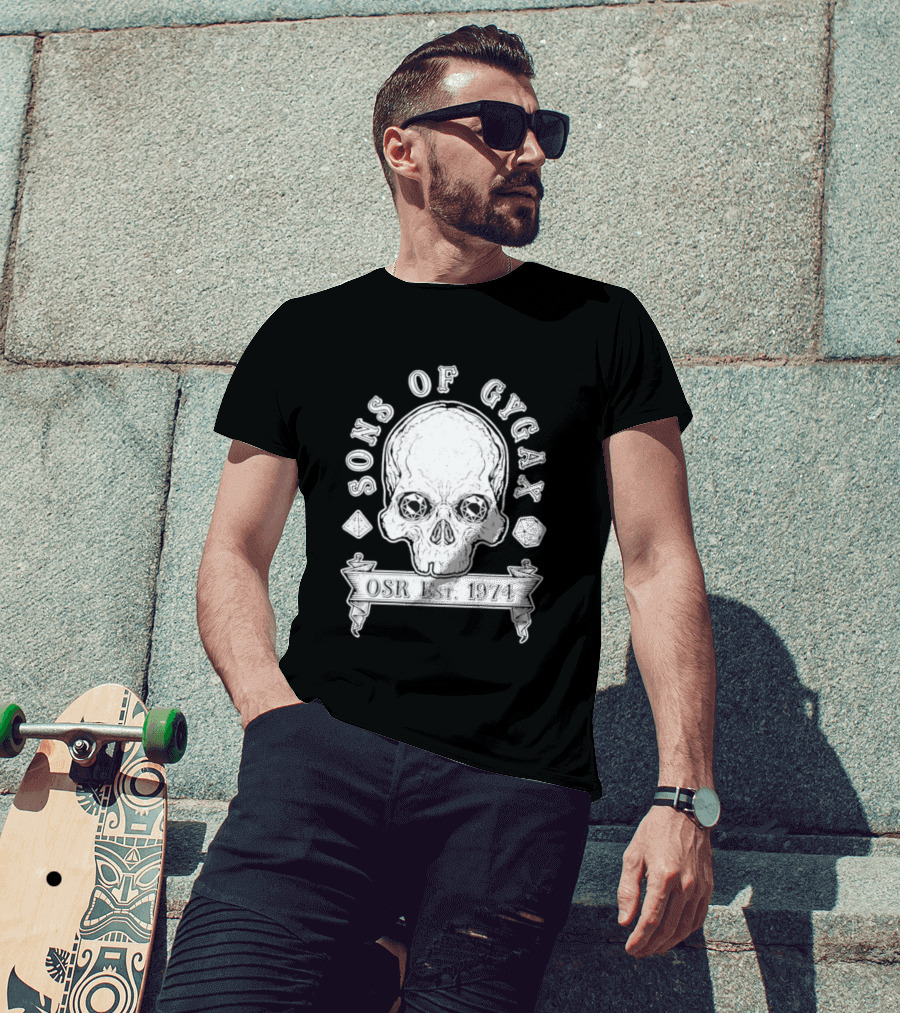 Sons Of Gygax OSR Est 1974 Skull T-Shirt