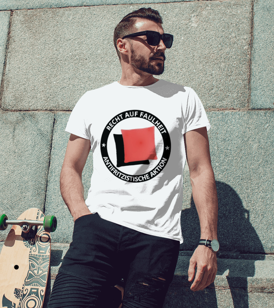 Recht Auf Faulheit Antifritzistische Aktion Rotes Kissen T-Shirt