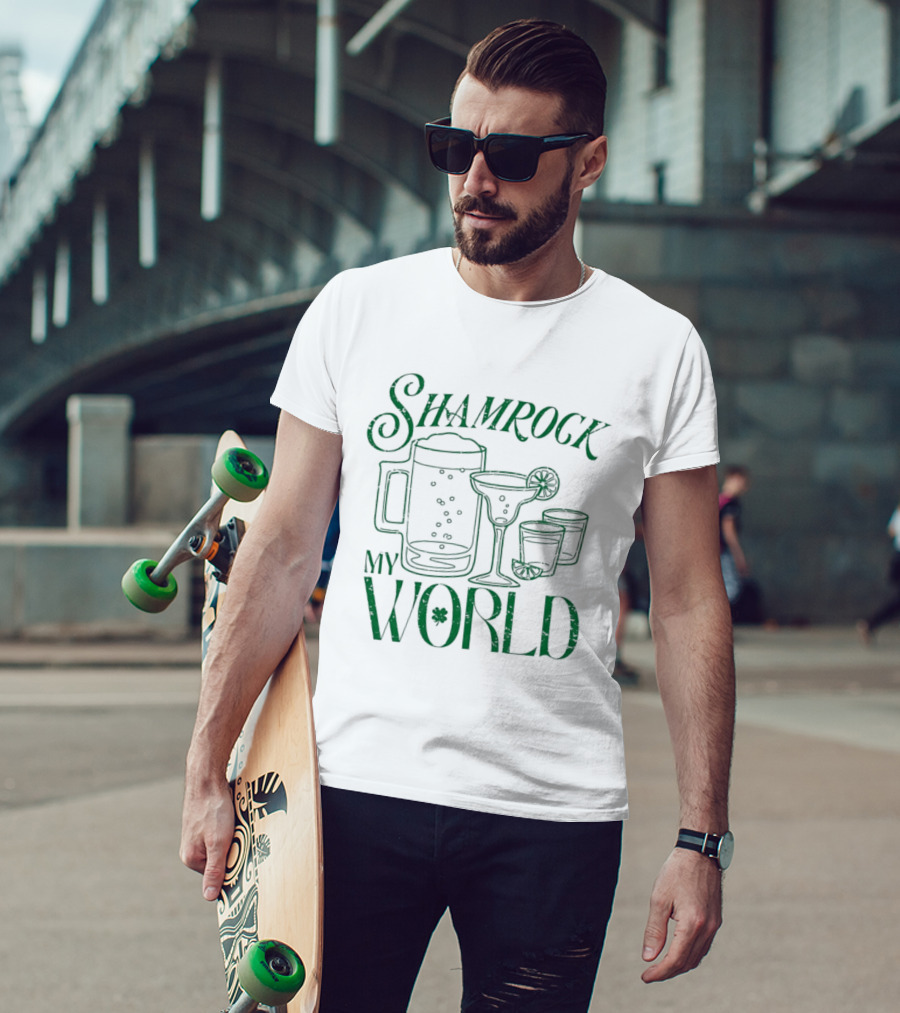 Shamrock My World Beer Margarita Shots St. Patrick's Day T-Shirt