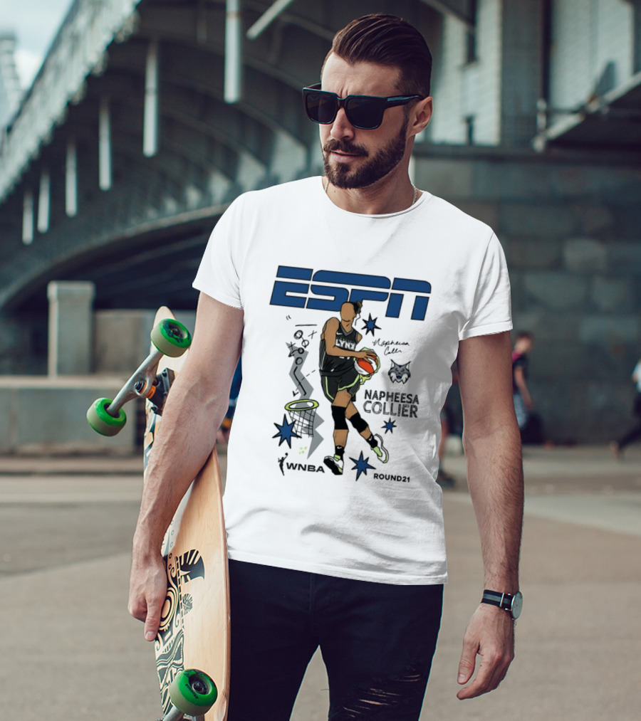 ESPN Napheesa Collier Minnesota Lynx WNBA Round21 T-Shirt
