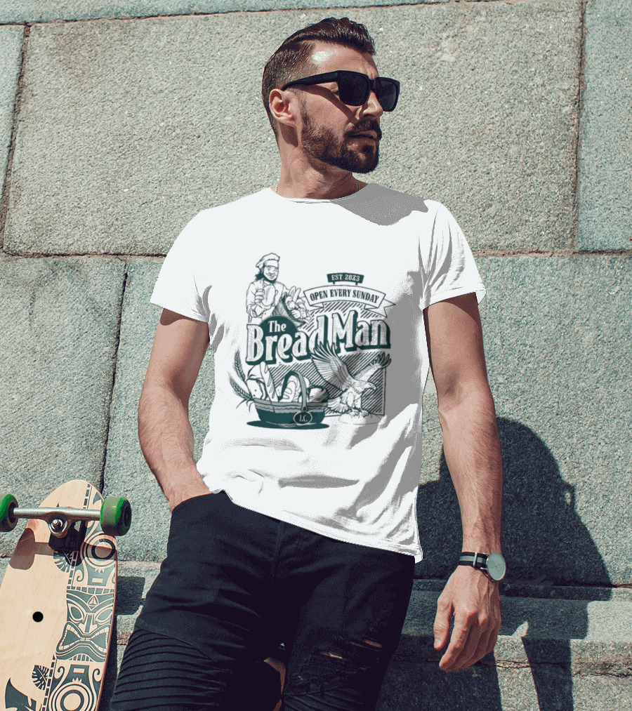 The Bread Man Open Every Sunday Vintage Bakery T-Shirt