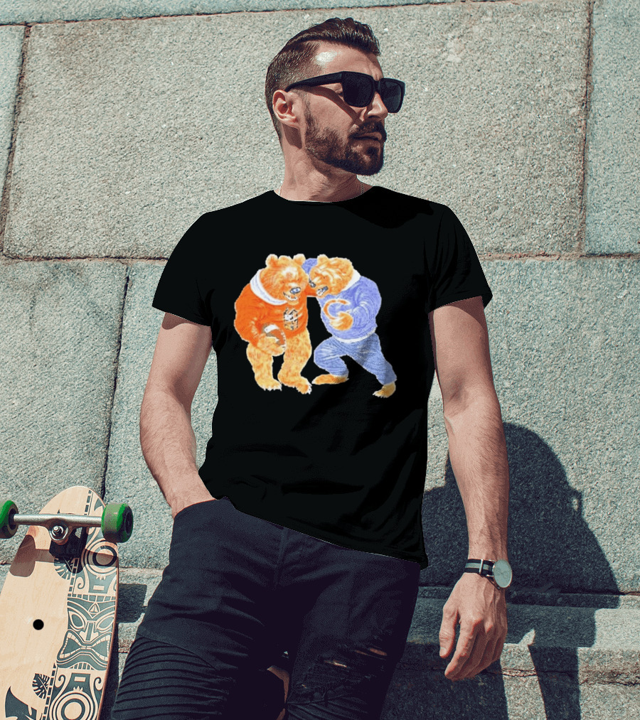 2026 Rome Odunze Bears With Football Fight T-Shirt