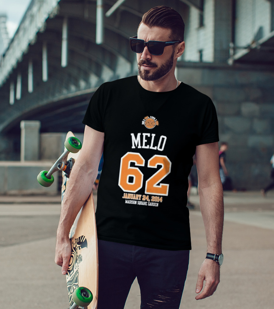 Melo 62 Knicks January 24 2014 Madison Square Garden T-Shirt