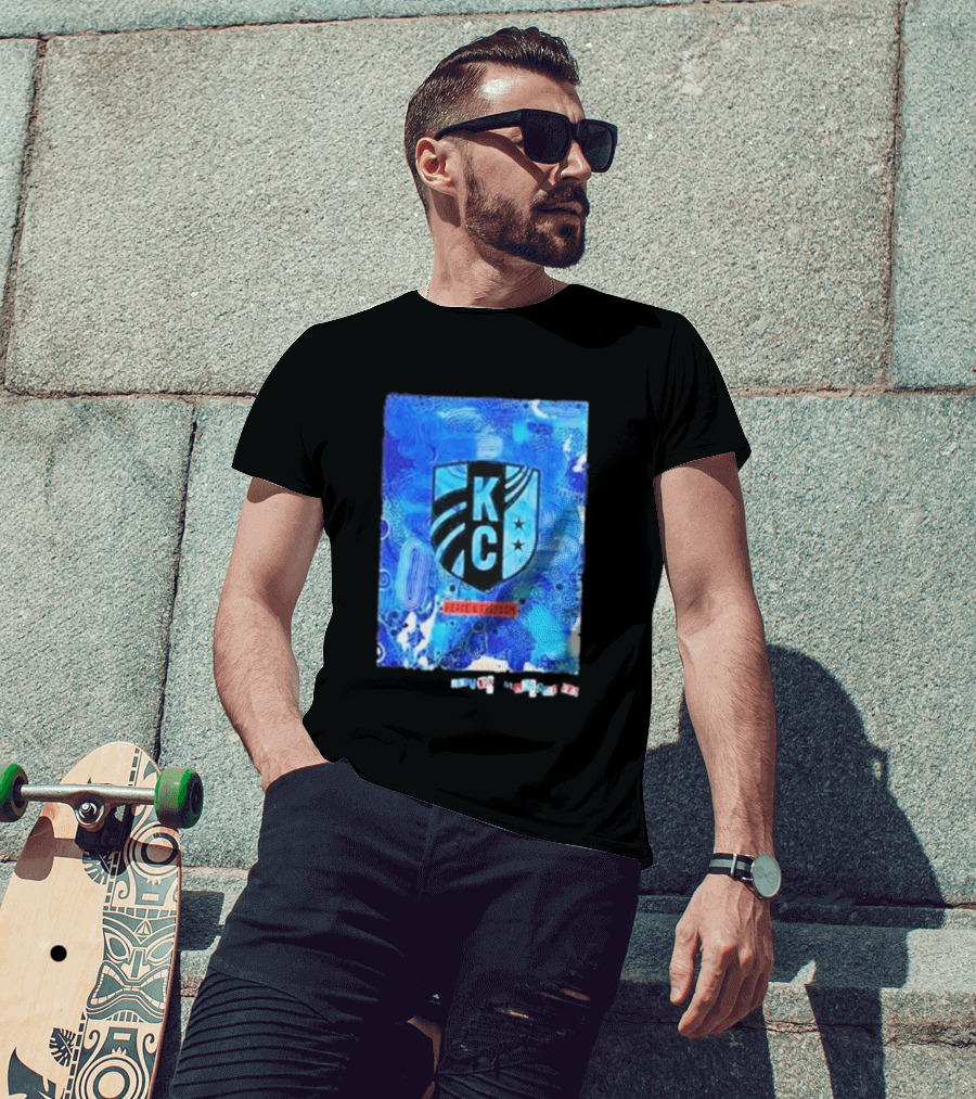Kansas City Current KC Peace Freedom Blue T-Shirt