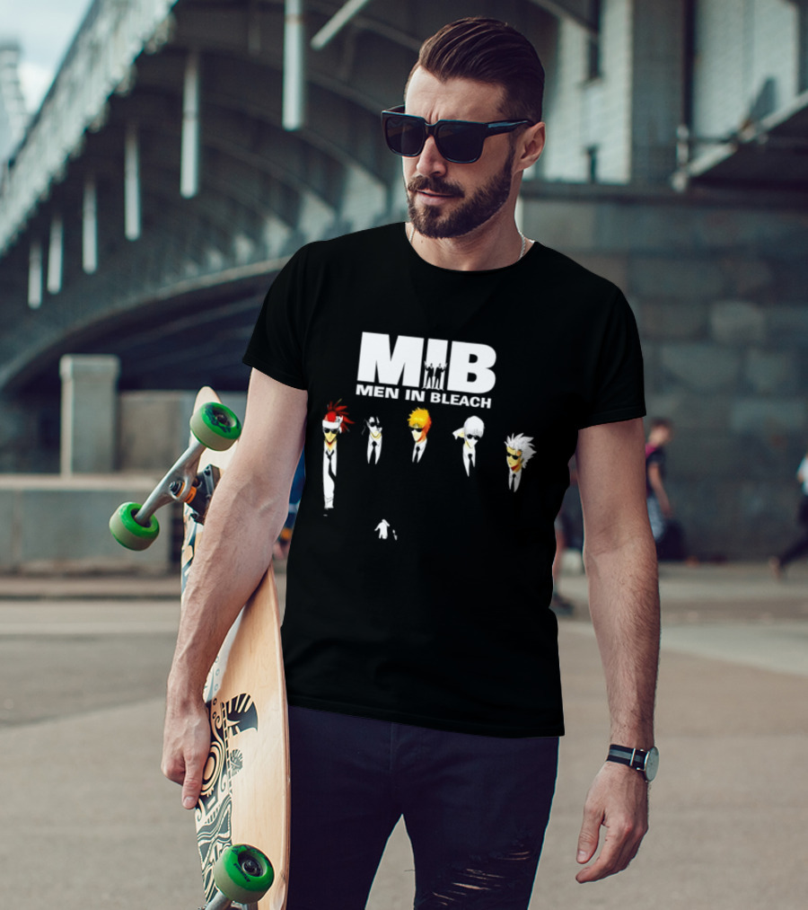 MIB Men In Bleach Crossover Men In Black International X Bleach Characters T-Shirt