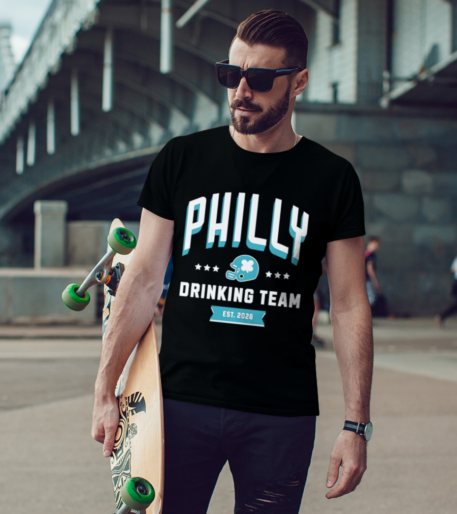 Philly Drinking Team Est 2026 Football Helmet Stars T-Shirt