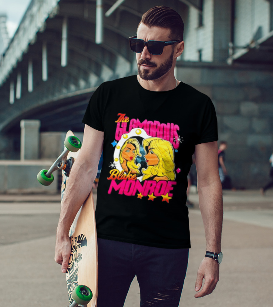 The Glamorous Blake Monroe WWE Wrestling Mirror Reflection Star Accents T-Shirt