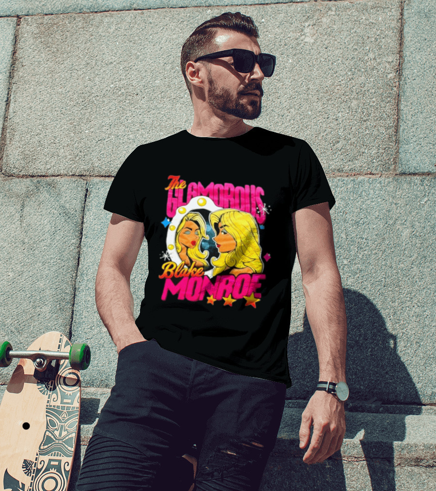 The Glamorous Blake Monroe WWE Wrestling Mirror Reflection Star Accents T-Shirt