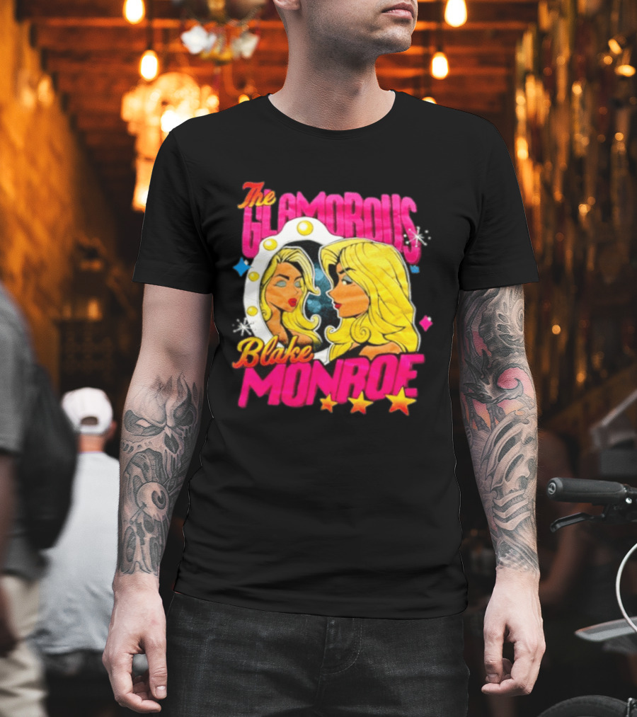 The Glamorous Blake Monroe WWE Wrestling Mirror Reflection Star Accents T-Shirt