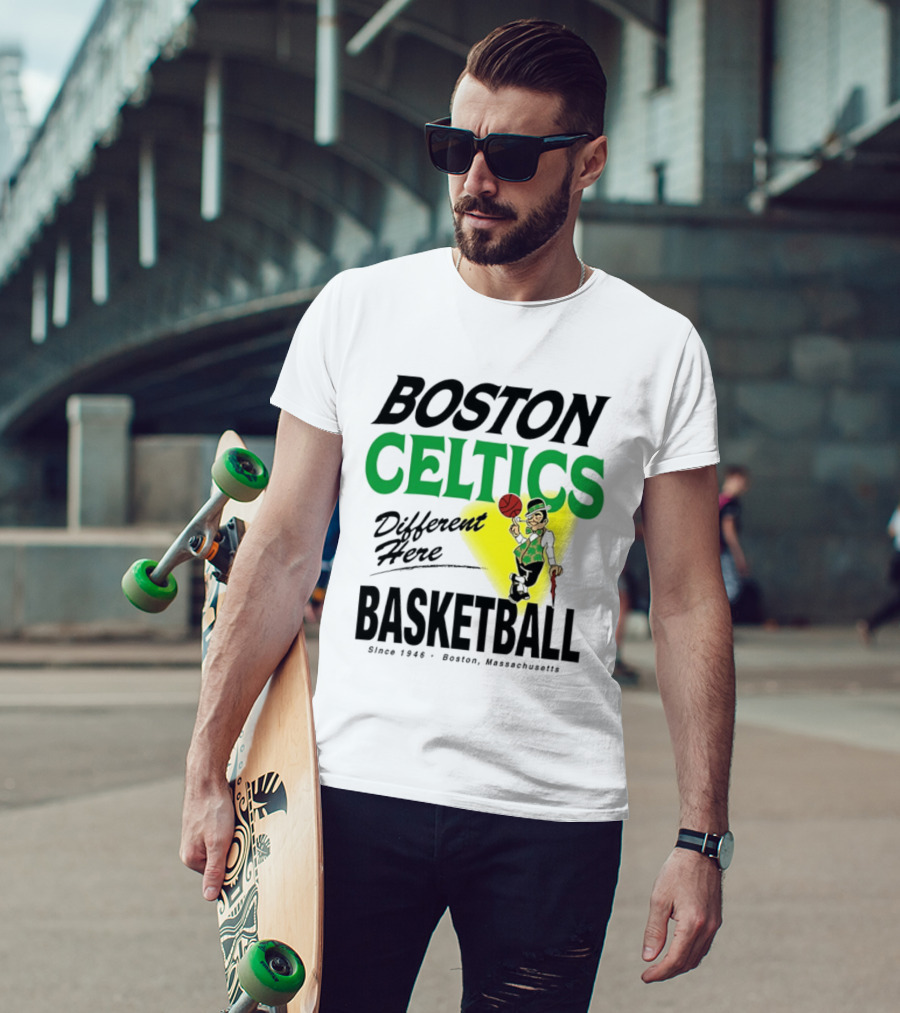 Boston Celtics Basketball Different Here Since 1946 Boston Massachusetts T-Shirt