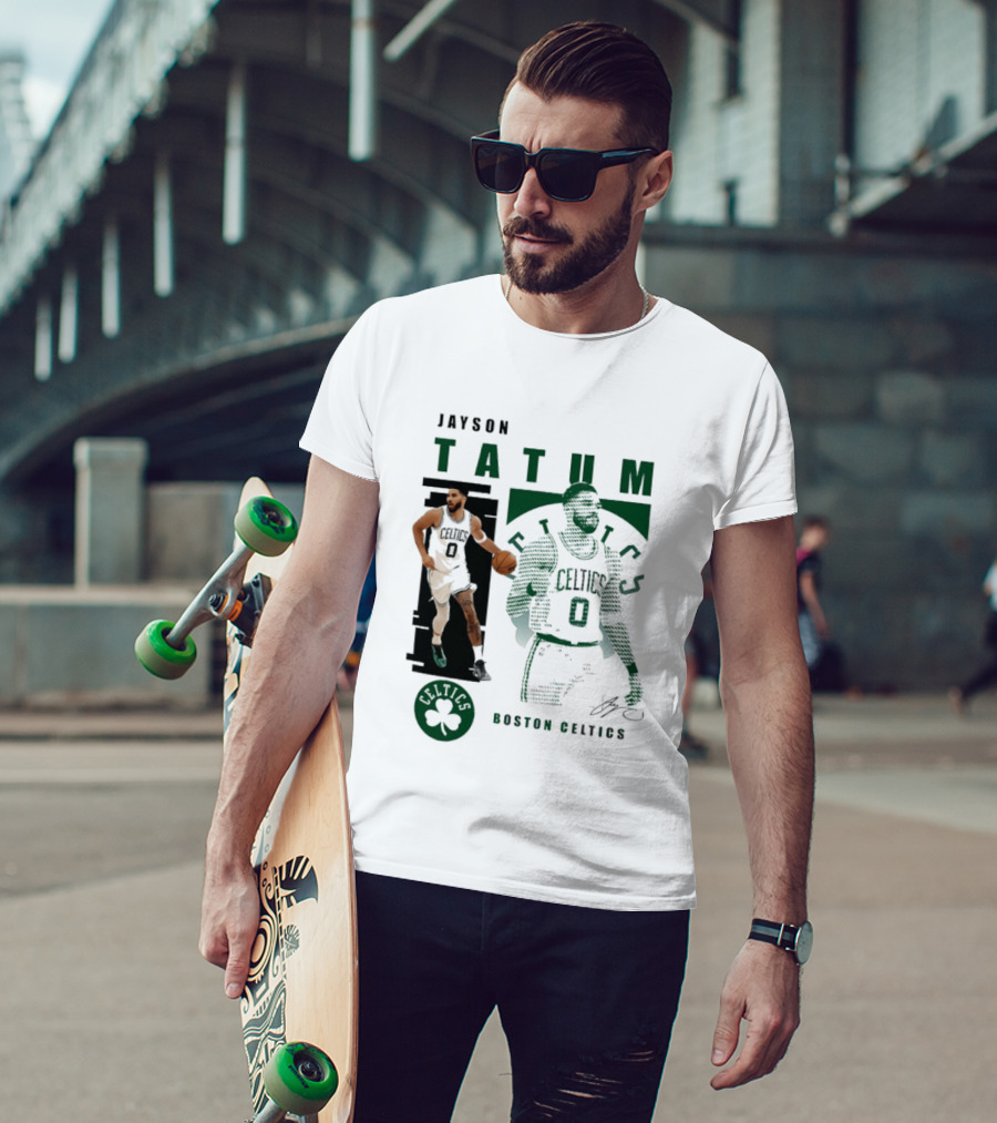 Boston Celtics Jayson Tatum Highlights Celtics Player 0 Signature T-Shirt
