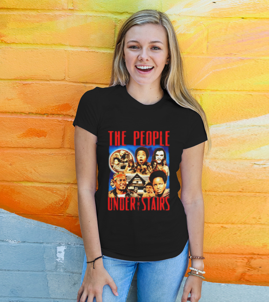 The People Under The Stairs Horror Movie Characters And Scenes Collage T-Shirt
