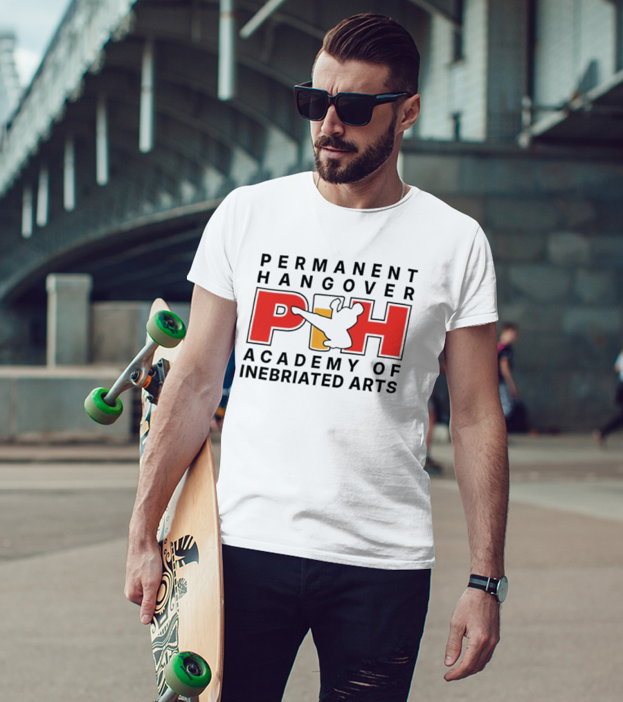 Permanent Hangover PIH Academy Of Inebriated Arts T-Shirt
