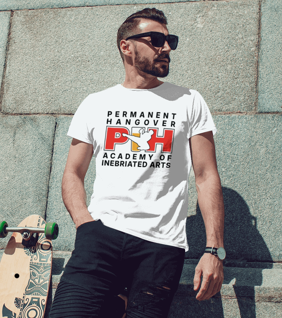 Permanent Hangover PIH Academy Of Inebriated Arts T-Shirt