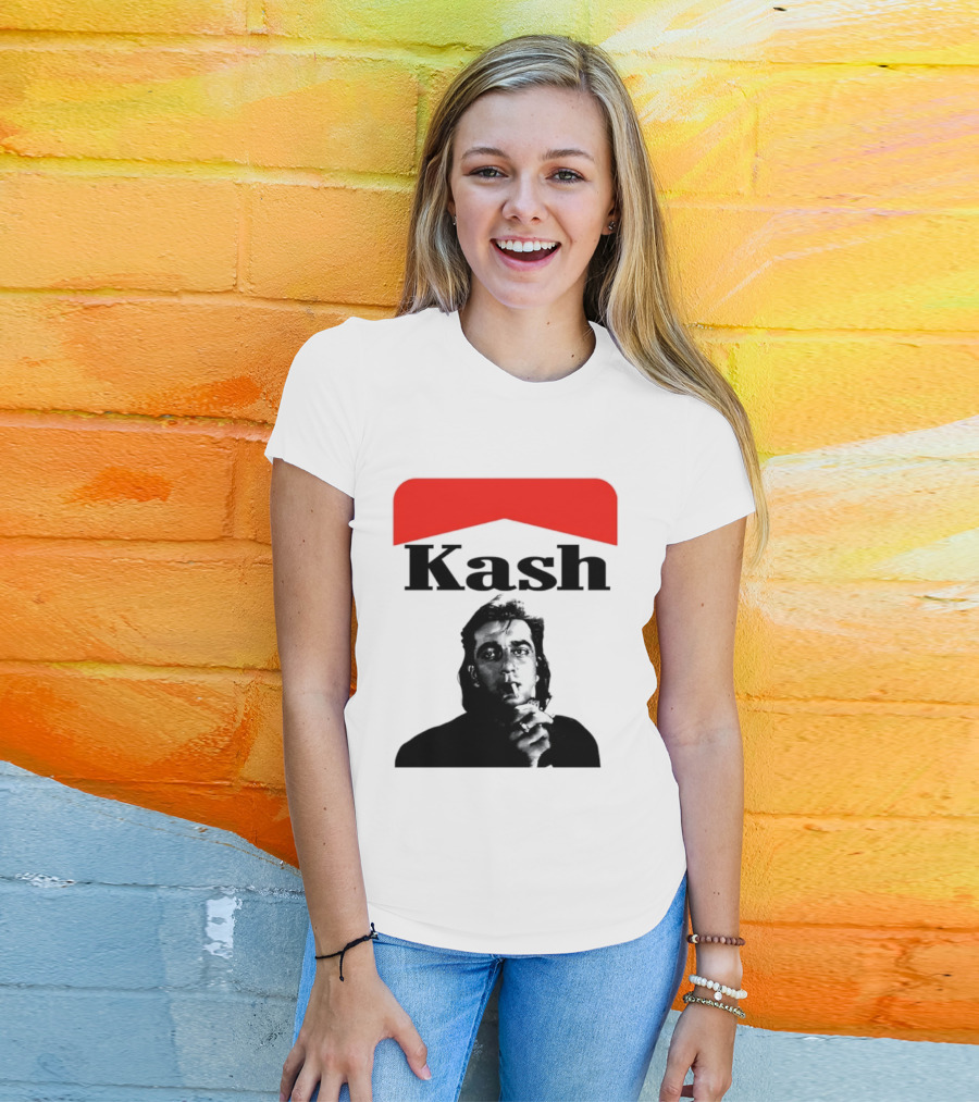 Kash Sanjay Dutt Smoking Iconic Red V Shape T-Shirt