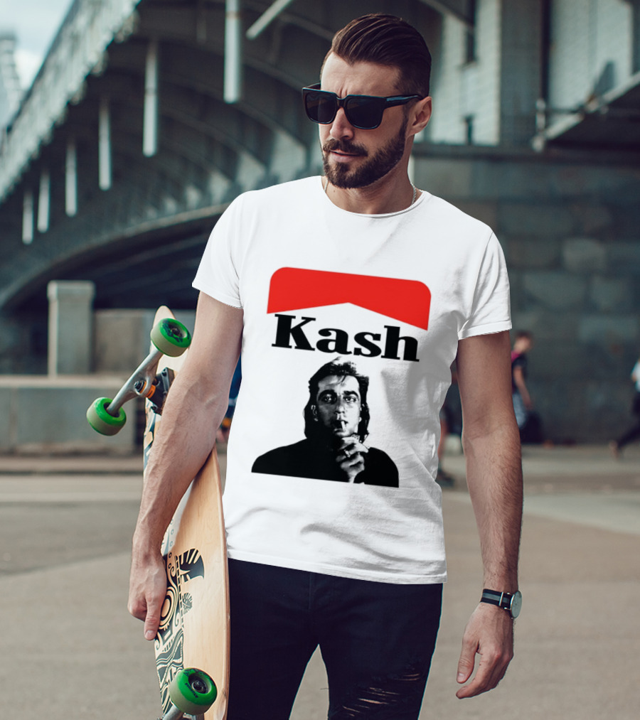 Kash Sanjay Dutt Smoking Iconic Red V Shape T-Shirt