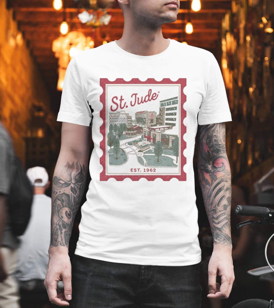 St. Jude Children's Research Hospital Est. 1962 Charity Stamp T-Shirt