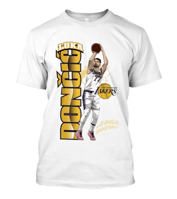 Los Angeles Lakers Luka Dončić Basketball Moment 2026 NBA T-Shirt