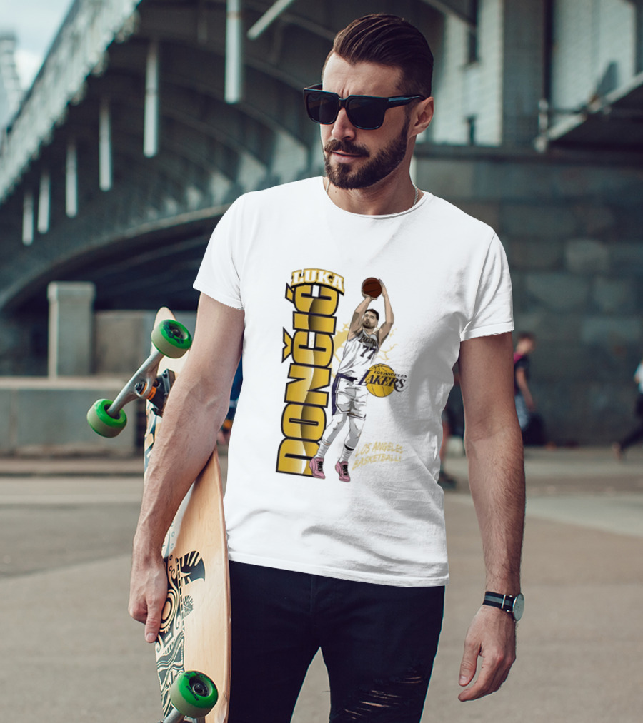Los Angeles Lakers Luka Dončić Basketball Moment 2026 NBA T-Shirt