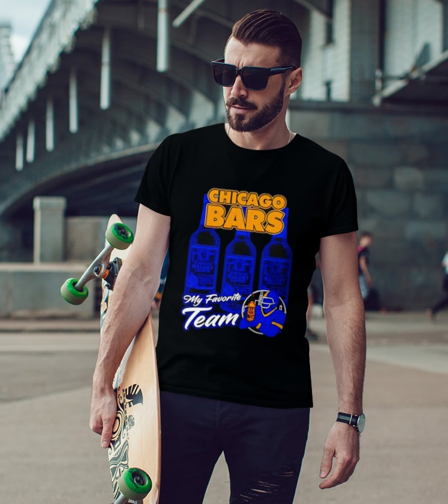 Chicago Bars My Favorite Team Jeppson's Malort Liqueur T-Shirt
