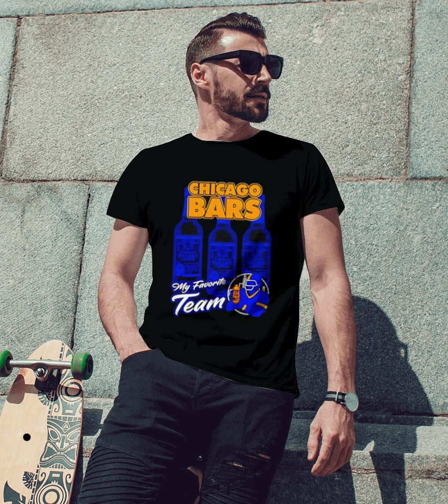 Chicago Bars My Favorite Team Jeppson's Malort Liqueur T-Shirt
