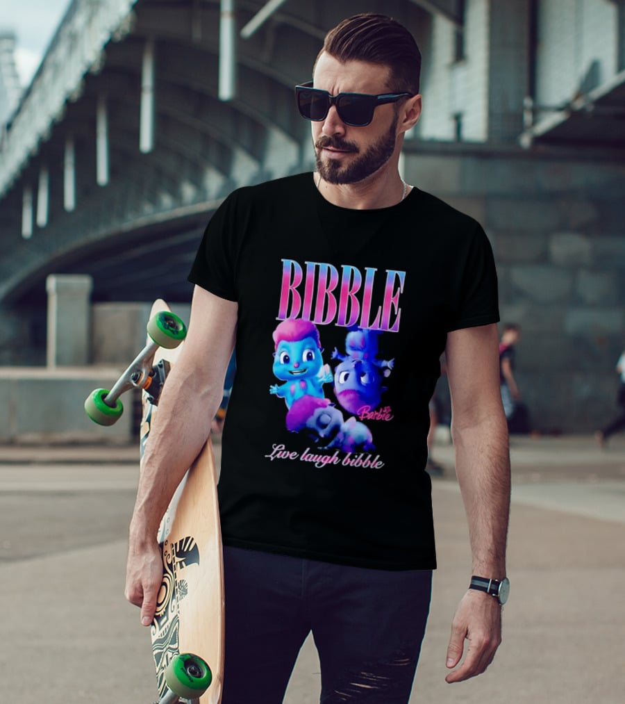Bibble Live Laugh Barbie Cartoon Characters T-Shirt