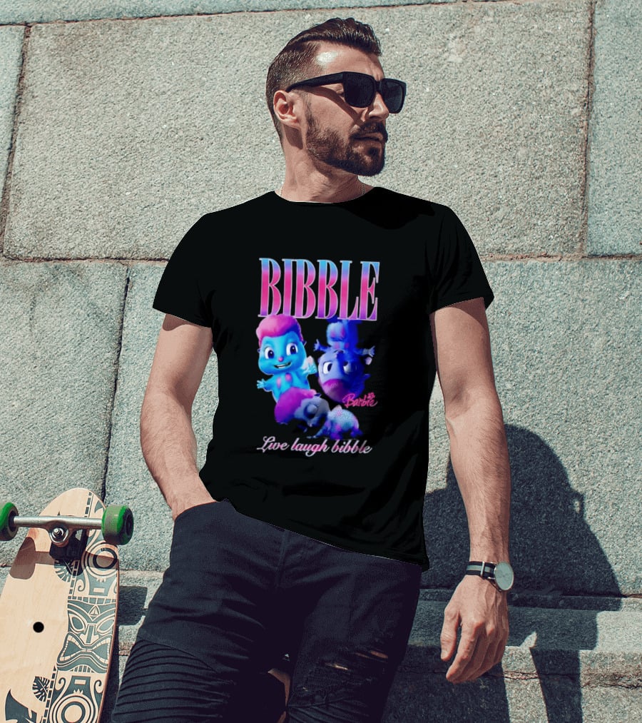 Bibble Live Laugh Barbie Cartoon Characters T-Shirt