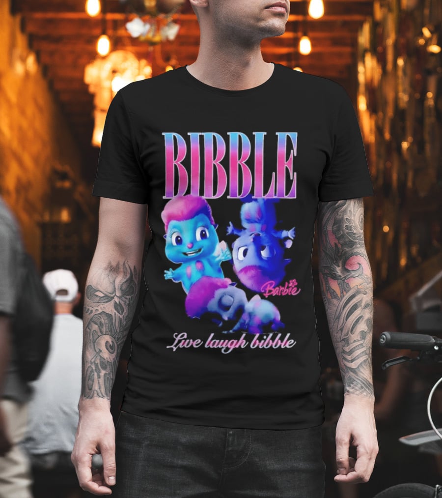 Bibble Live Laugh Barbie Cartoon Characters T-Shirt