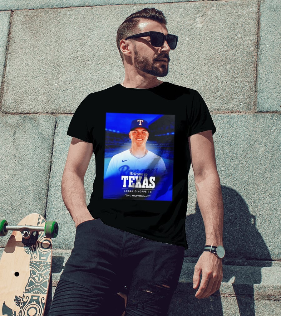 Logan O'Hoppe Welcome To Texas Rangers All For Texas T-Shirt