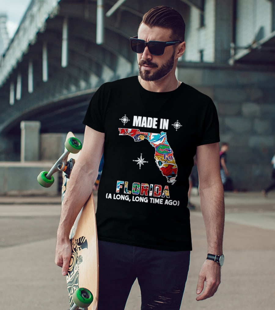 Made In Florida Map A Long Long Time Ago Florida Football Teams T-Shirt
