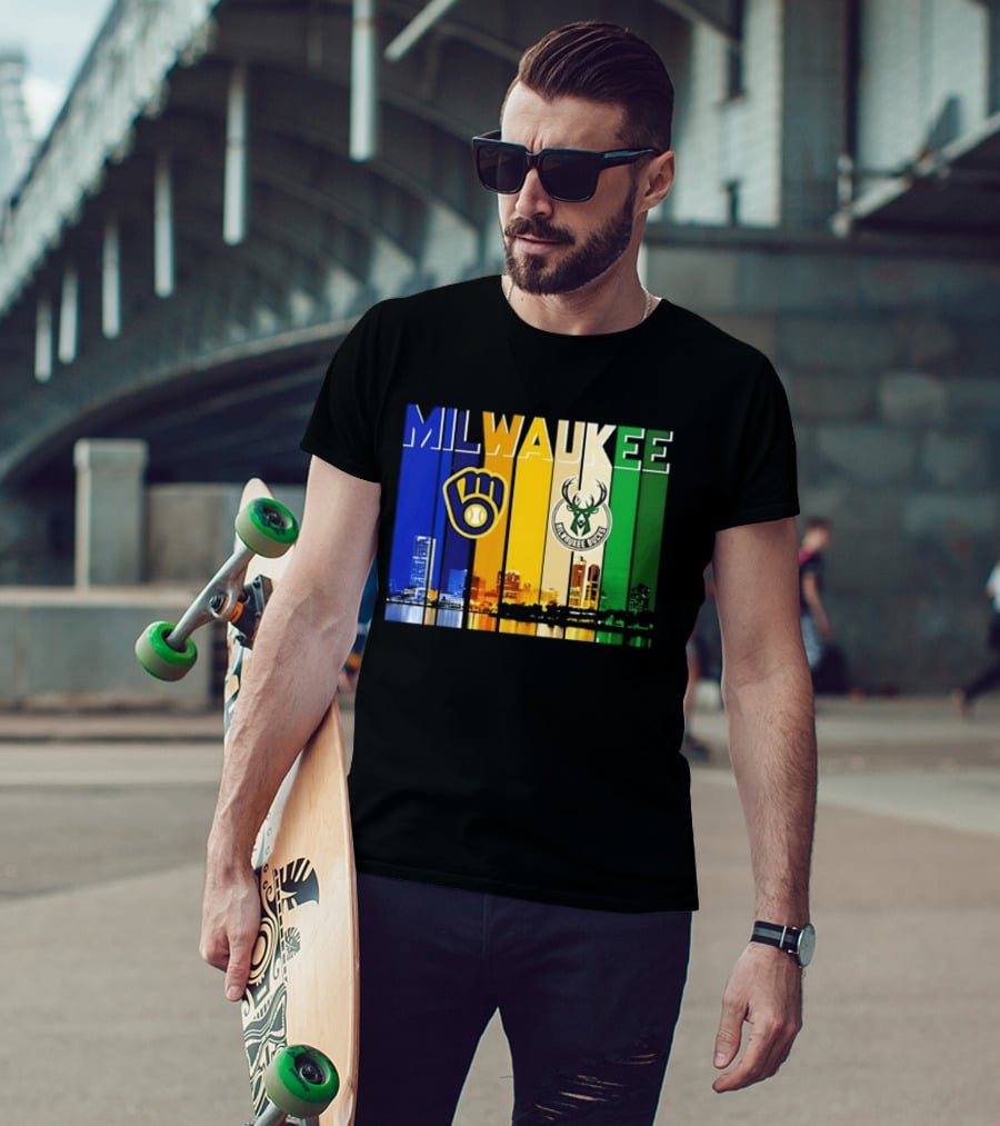Milwaukee Brewers Bucks Skyline 2026 T-Shirt