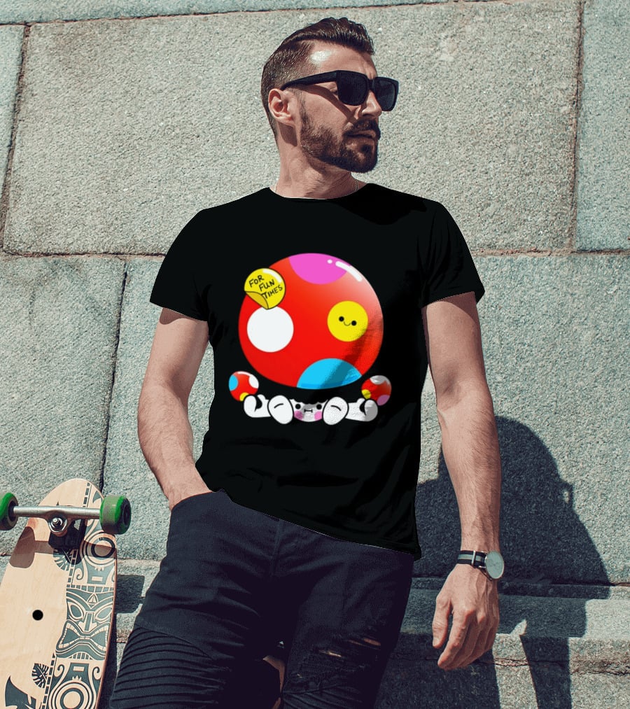 Mushroom Fun Times Bright Polka Dot T-Shirt