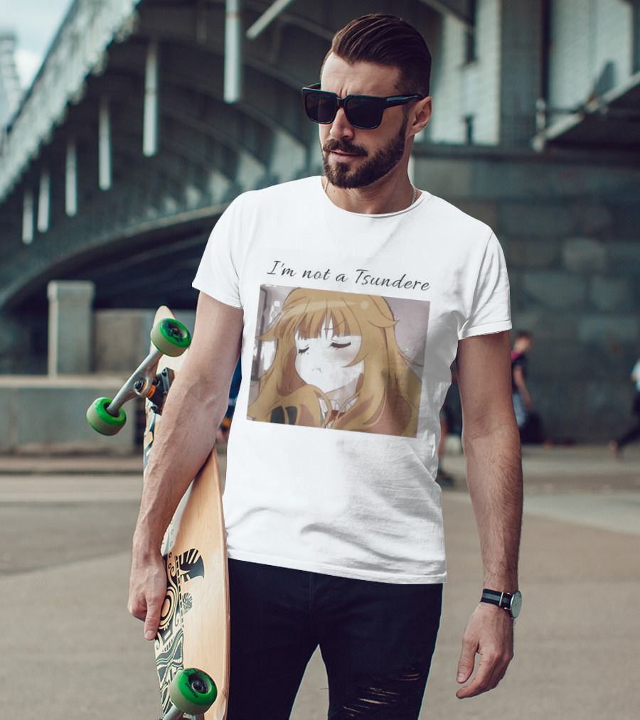 I'm Not A Tsundere Anime Expression Blonde Hair T-Shirt
