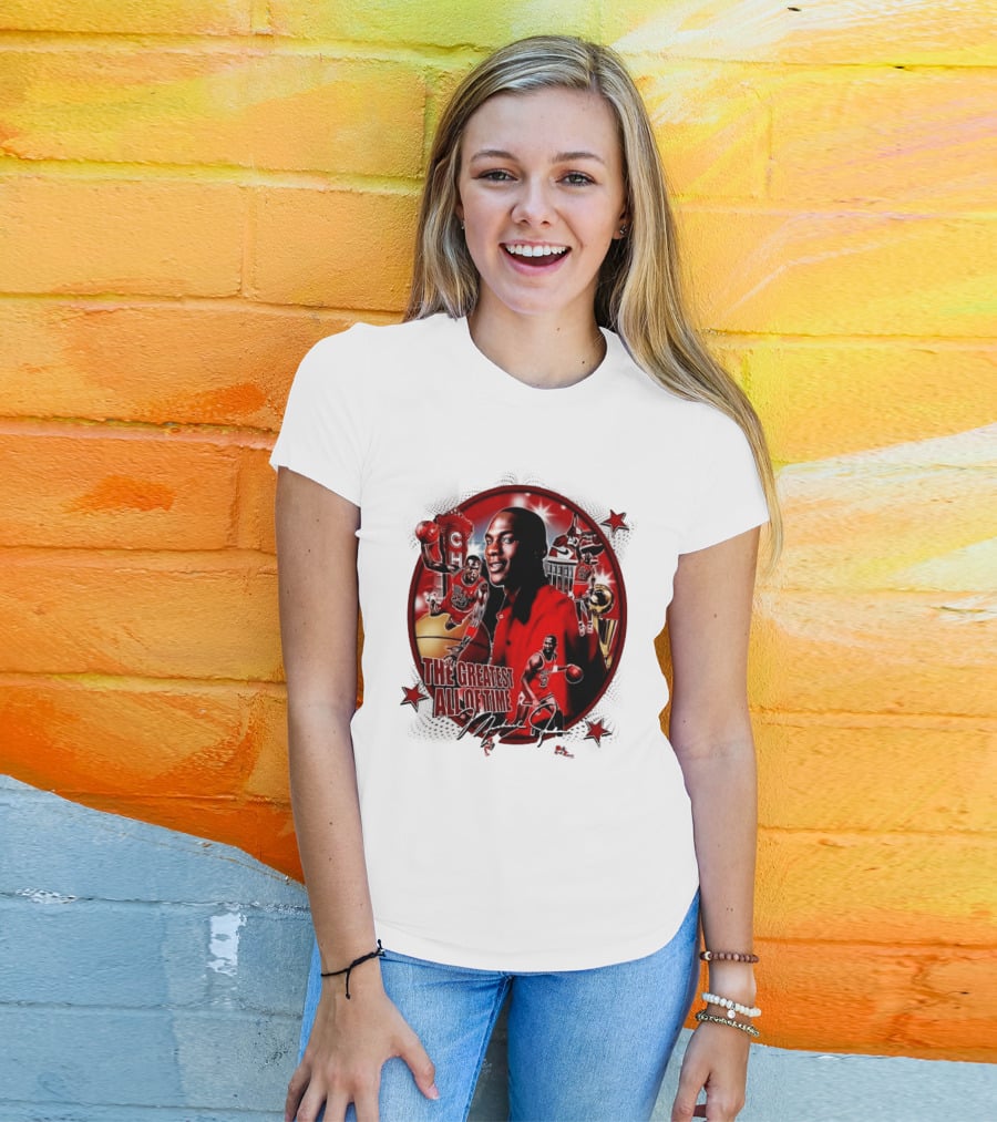 The Greatest Of All Time Michael Jordan Chicago Basketball Legend Trophy T-Shirt