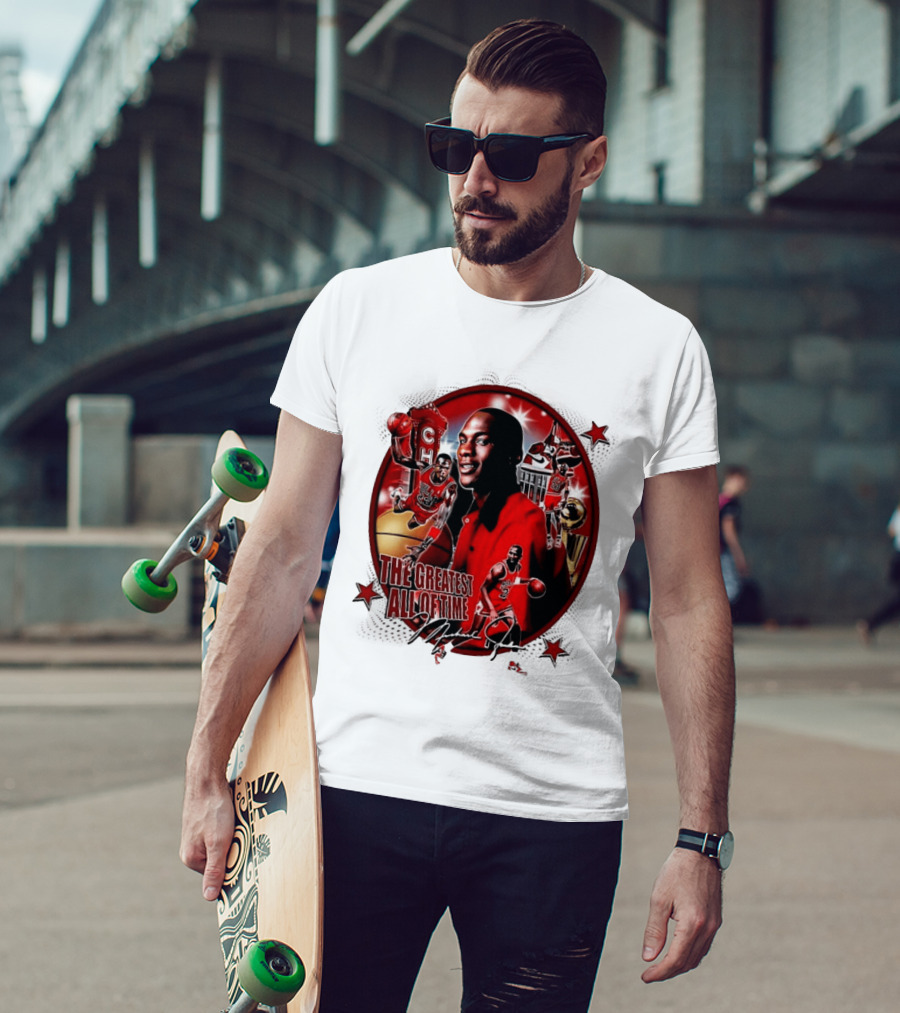 The Greatest Of All Time Michael Jordan Chicago Basketball Legend Trophy T-Shirt