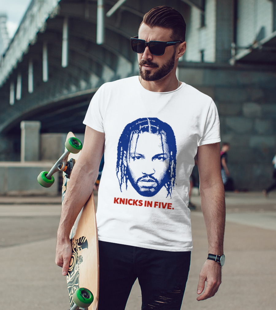 New York Knicks Jalen Brunson Knicks In Five Swag Head T-Shirt