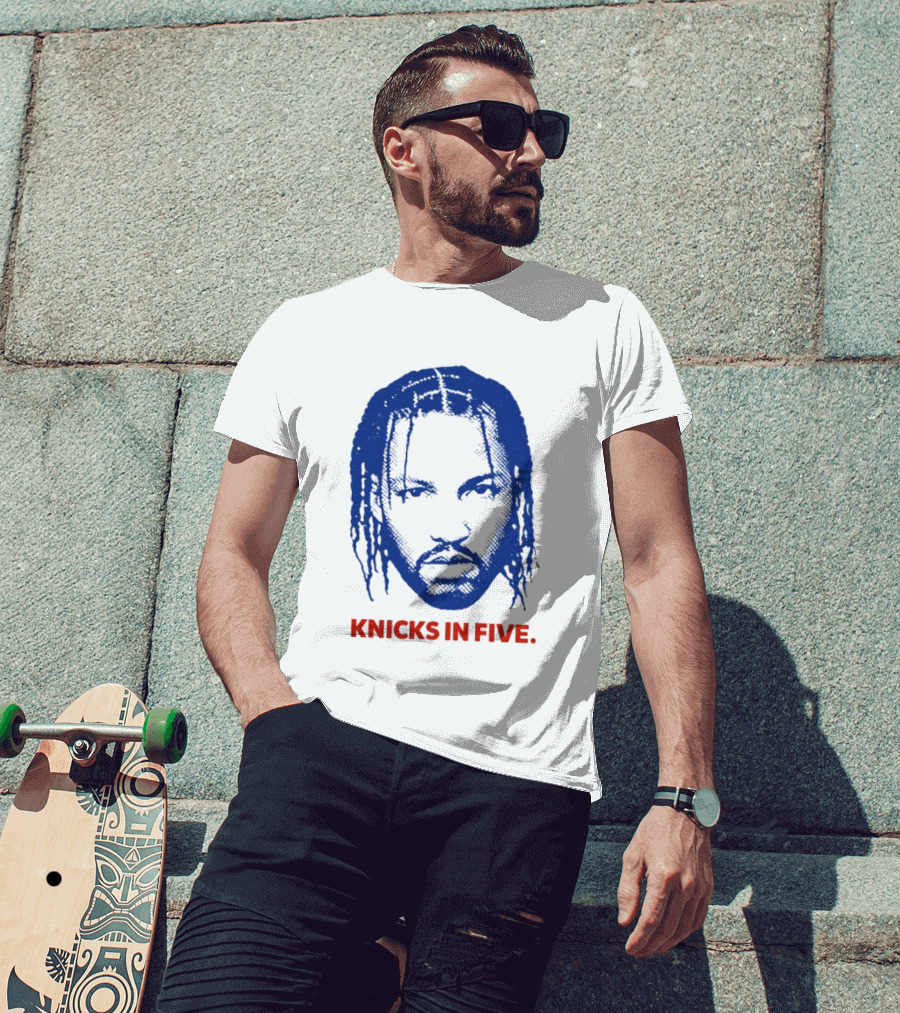 New York Knicks Jalen Brunson Knicks In Five Swag Head T-Shirt