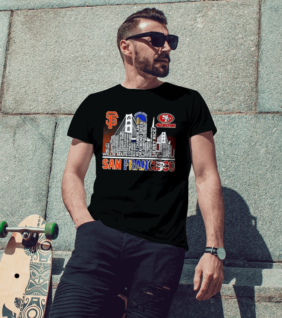 San Francisco Giants Warriors 49ers Skyline T-Shirt