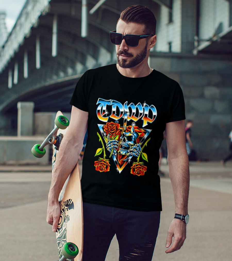 TDWP Devil Skull Roses Metalcore Band T-Shirt