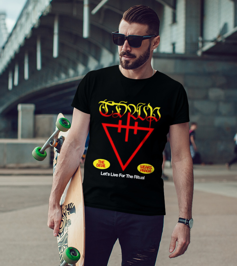 The Devil Wears Prada Ritual Inverted Triangle Symbol Let's Live For The Ritual T-Shirt