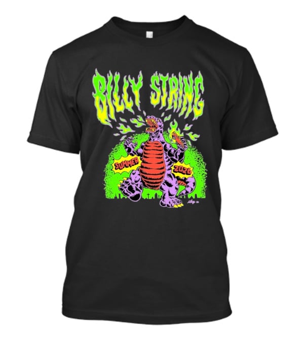 Billy Strings Summer 2026 Terrible Lizard Monster Concert Tour Neon Comic T-Shirt