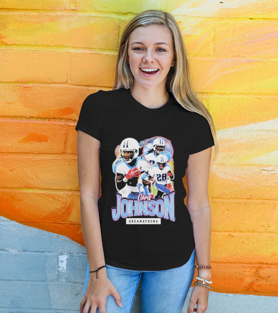 Chris Johnson NFL Dreamathon Tennessee Titans Football 28 T-Shirt