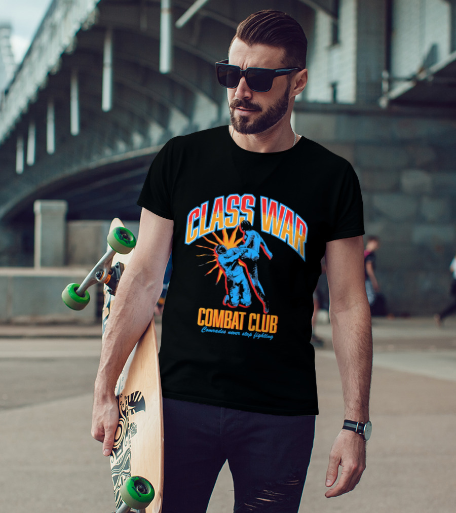Class War Combat Club Comrades Never Stop Fighting Vintage Brawler Aesthetic T-Shirt