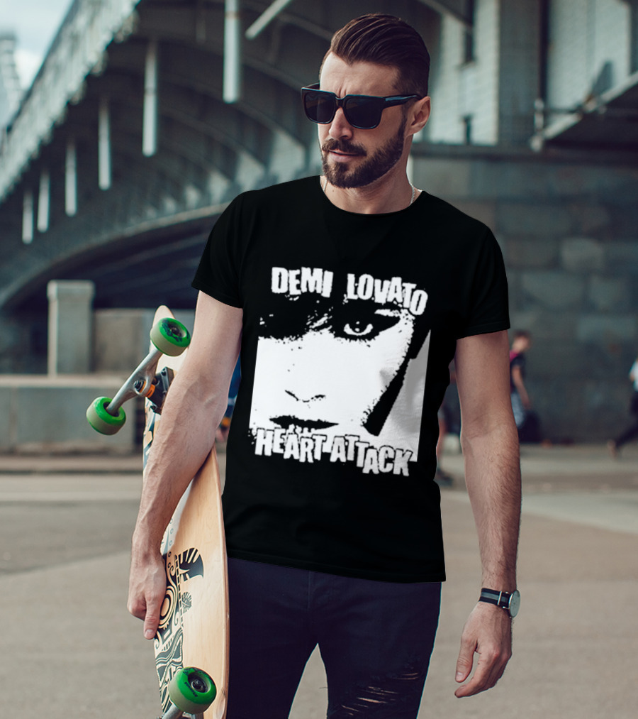 Demi Lovato Heart Attack Anniversary Face T-Shirt