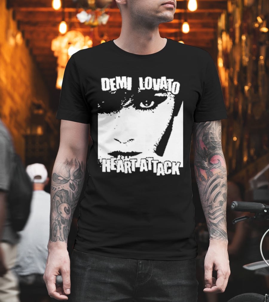 Demi Lovato Heart Attack Anniversary Face T-Shirt